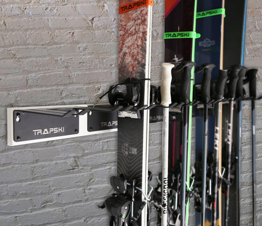 TRAPSKI Wall Rack Holds Skis or Snowboard by Bindings, Yard Tools, Gear & Equipment - Made in the USA