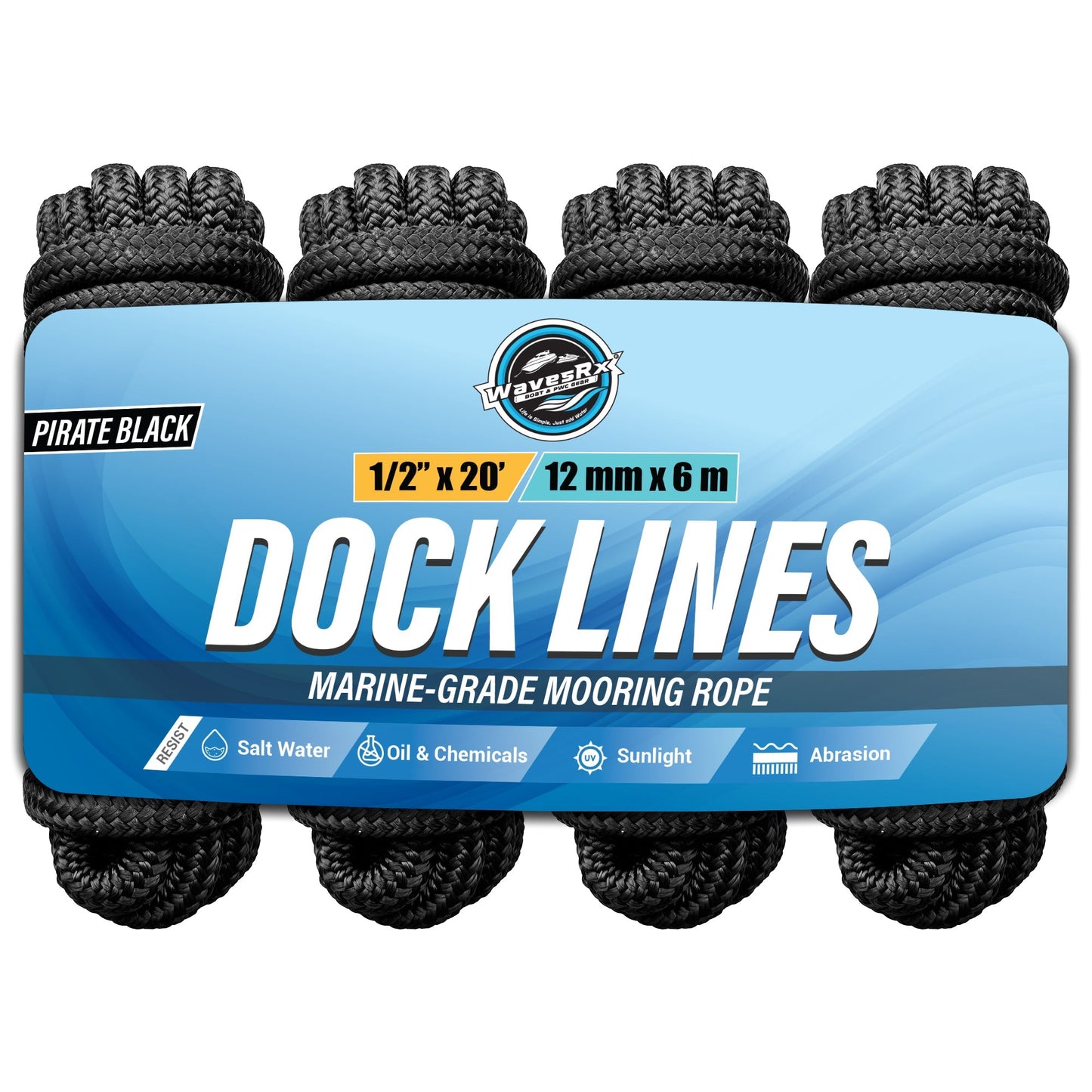 WavesRx 1/2” X 20’ DOCK LINES - Angler's Pro Tackle & Outdoors