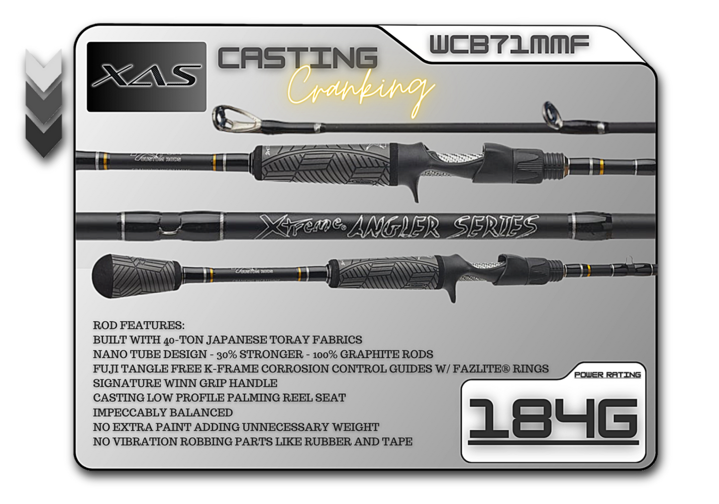 Fish Xtreme Rods WCB71MMF 7'1" Medium Mod-Fast **Cranking**
