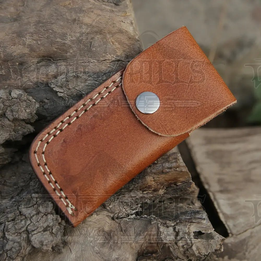 White Hills Knives 6.5" Handmade Damascus Pocket Knife - Folding Pocket Knife - Color Wood Handle WH 5034 - Angler's Pro Tackle & Outdoors