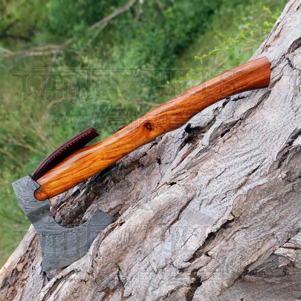 White Hills Knives Custom Hand Made Forged Damascus Steel Axe Superb Design Axe Hatchet Tomahawk WH 1673 - Angler's Pro Tackle & Outdoors