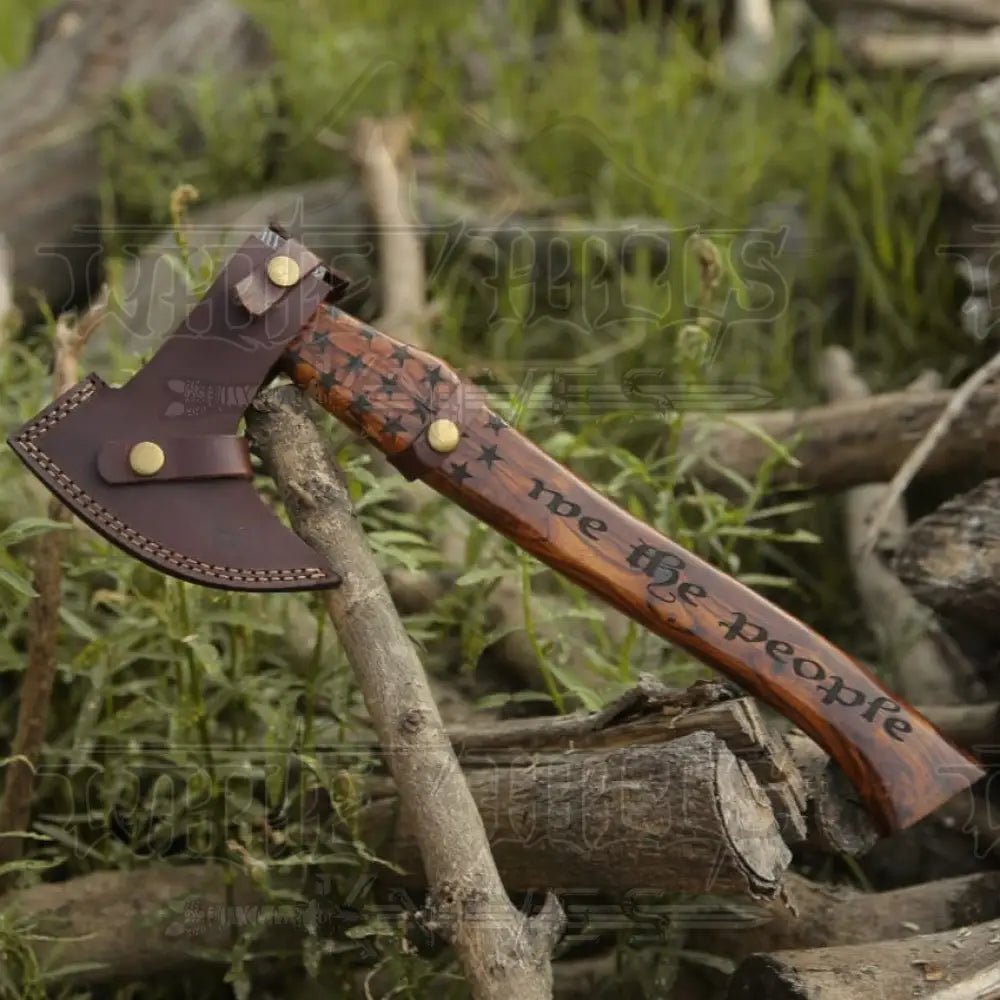 White Hills Knives WE THE PEOPLE Chopper - American Damascus Axe - 20 Inches - Angler's Pro Tackle & Outdoors