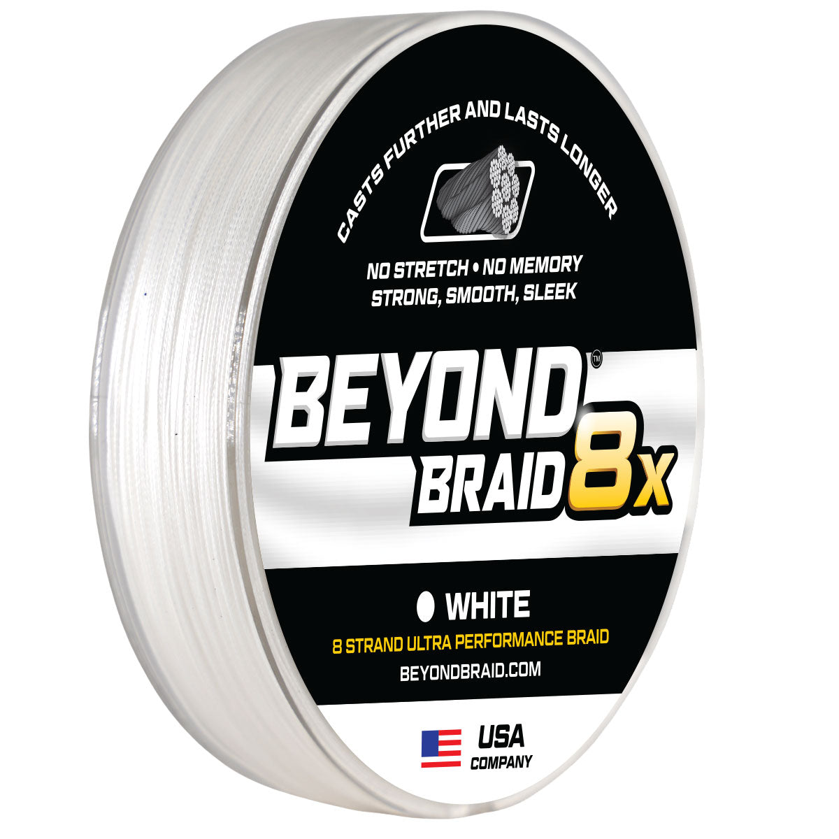Beyond Braid - White 8X- Ultra Performance 8 Strand