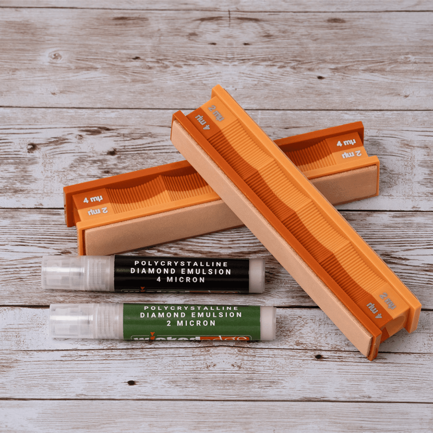 Wicked Edge 4/2 Micron Diamond Emulsion and Leather Strops Pack - Angler's Pro Tackle & Outdoors