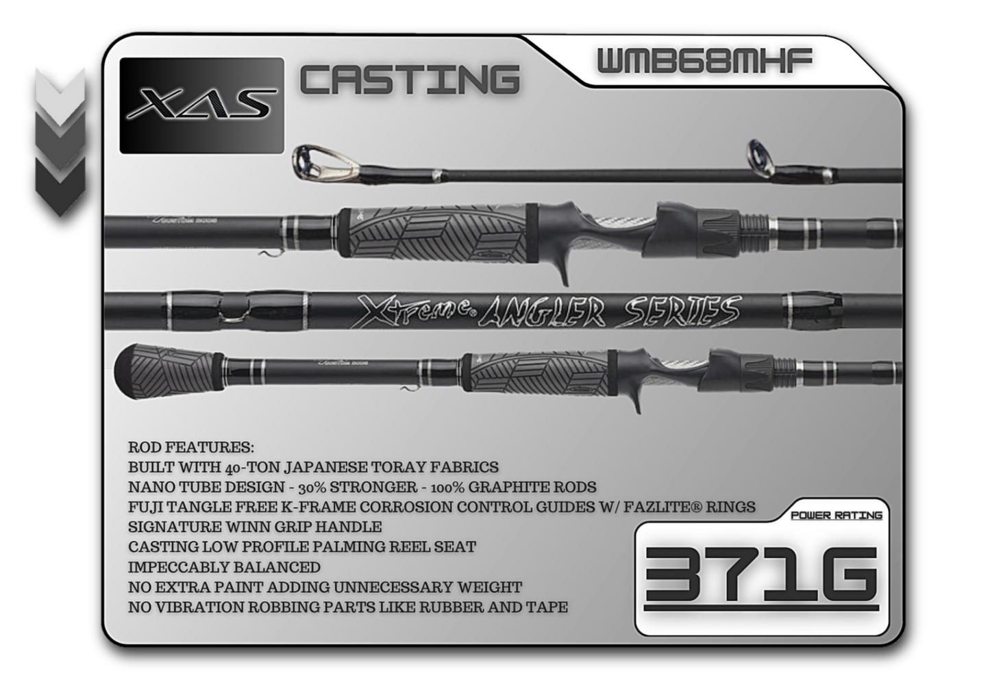 Fish Xtreme Rods WMB68MHF 6'8" Med-Heavy Fast