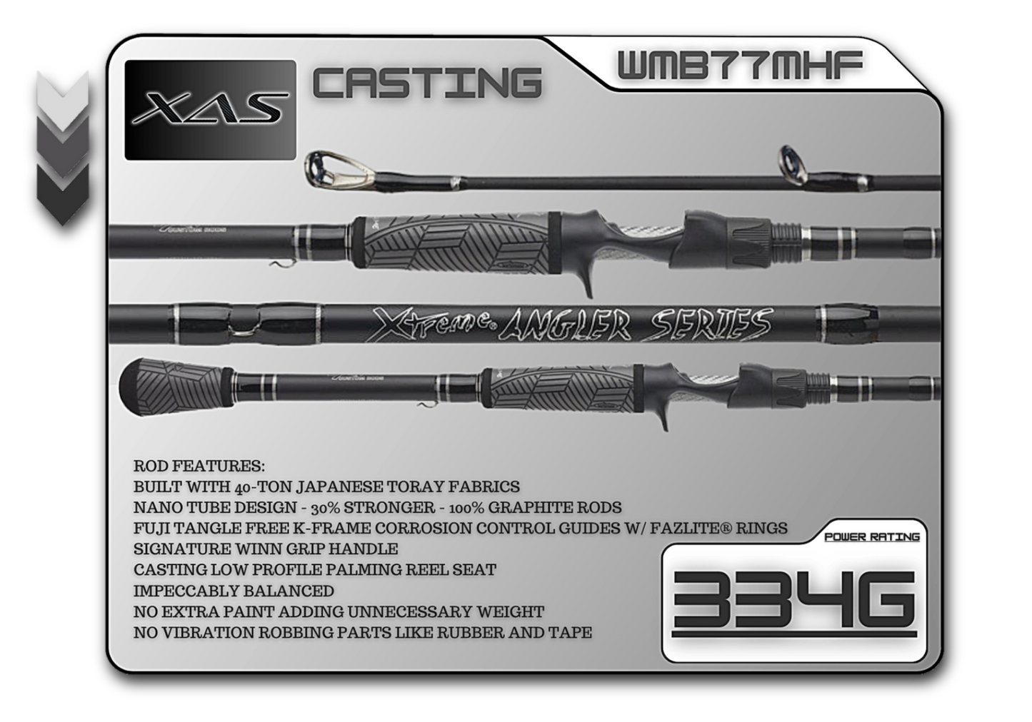 Fish Xtreme Rods WMB77MHF 7'7" Med-Heavy Fast