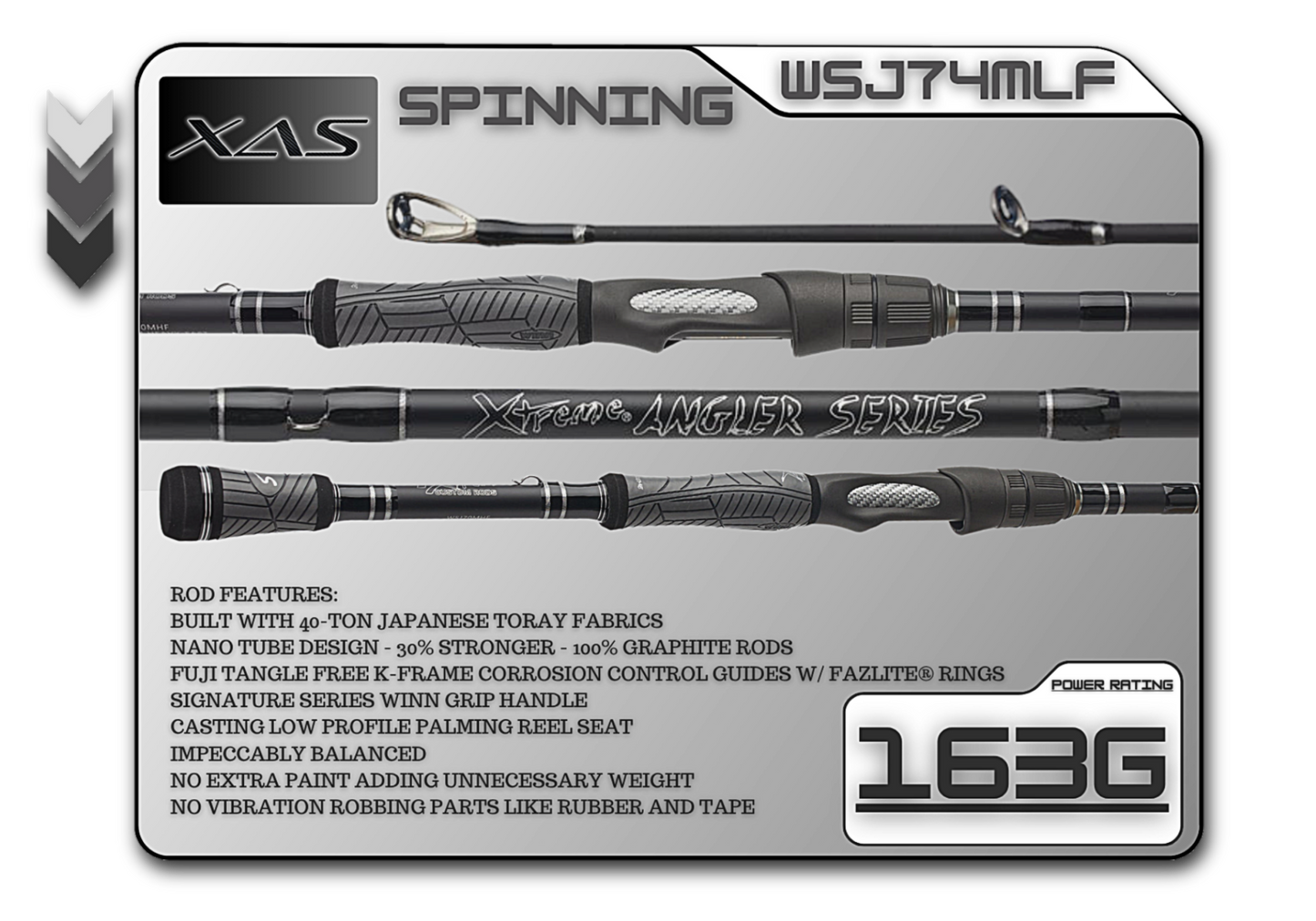 Fish Xtreme Rods WSJ74MLF 7'4" Medium LIght Fast