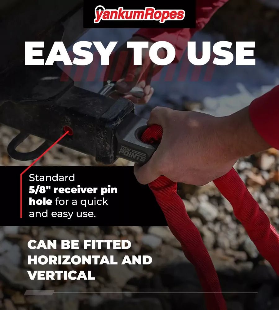 Yankum Ropes 2 1/2" Hitch Receiver Recovery Point - Angler's Pro Tackle & Outdoors