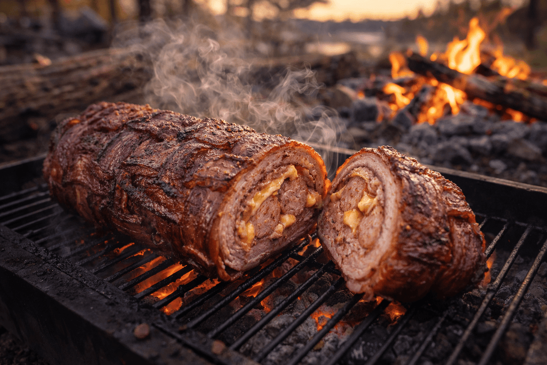 Bacon Explosion Cooked Outdoors on a Smoker or Fire Pit - Angler's Pro Tackle & Outdoors