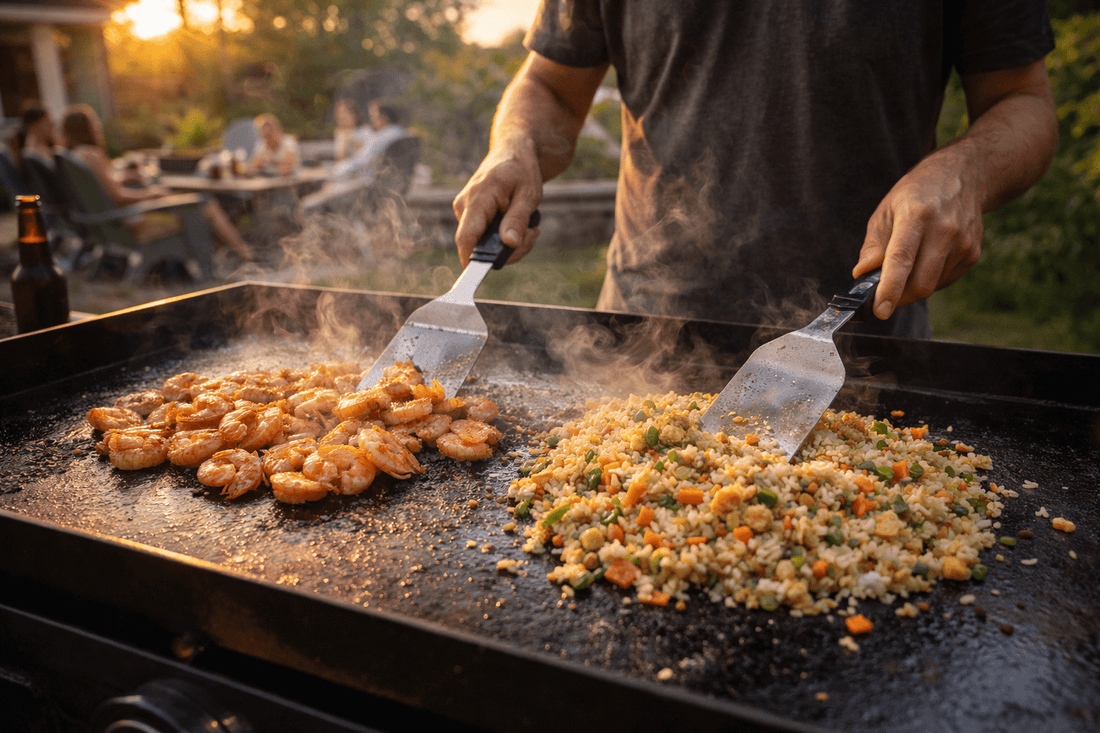 Flat Top Grill - Hibachi Shrimp and Fried Rice: Restaurant Flavor in Your Own Backyard - Angler's Pro Tackle & Outdoors