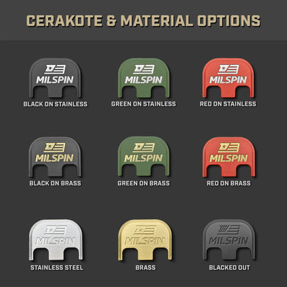 MILSPIN ARMY Slide Back Plates (Over 100 Emblems)