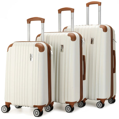 Miami Carry On Collins 3 Piece Expandable Retro Luggage Set