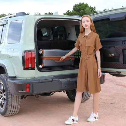 Miami Carry On Collins 3 Piece Expandable Retro Luggage Set