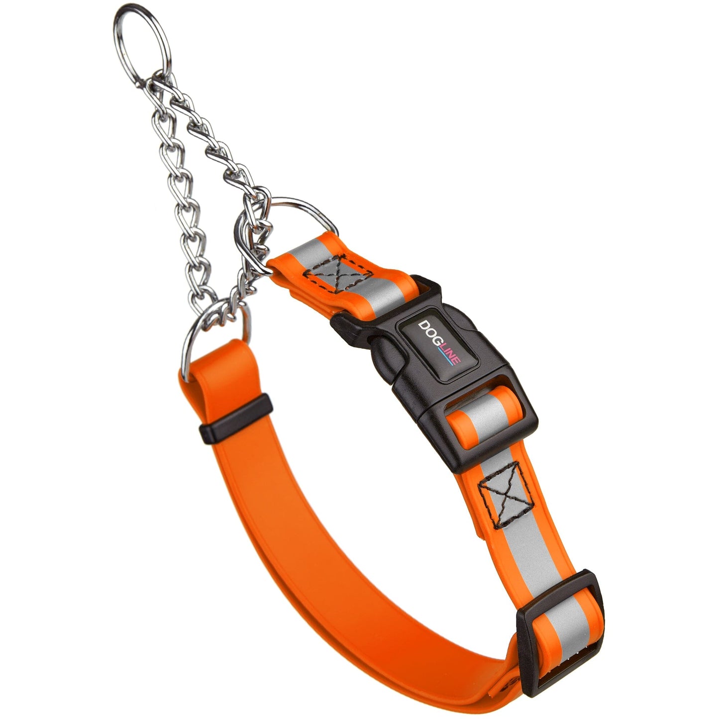 Dogline Reflective Biothane Martingale Collar with Quick Release Buckle