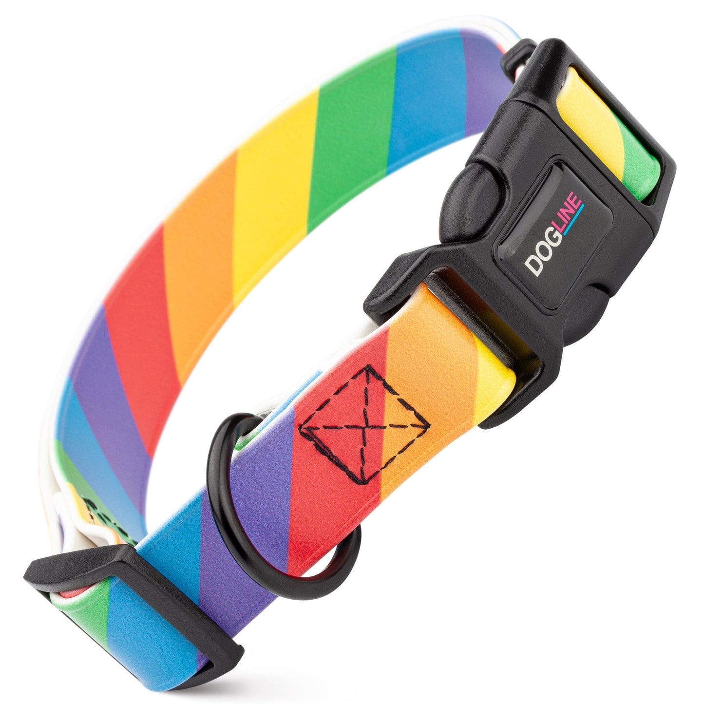 Dogline Biothane Full Color Design Printed Dog Collar with Quick Release Buckle
