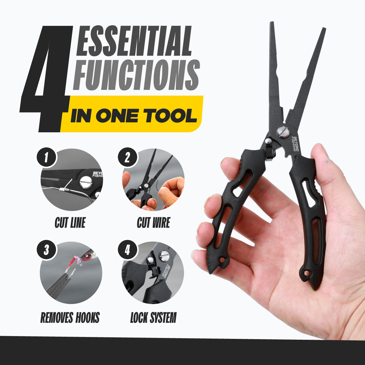 Beyond Fishing 8.5” Long Nose Fishing Pliers