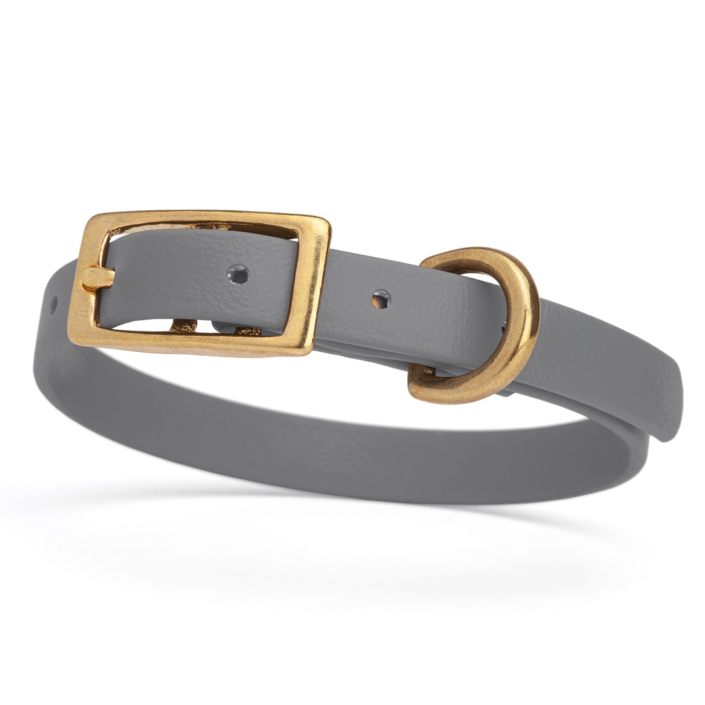 Dogline Viper Biothane Waterproof Dog Collar - Brass Hardware - Size XS (9" - 12")