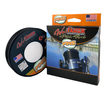FINS Fishing Windtamer Pitch Black Braid