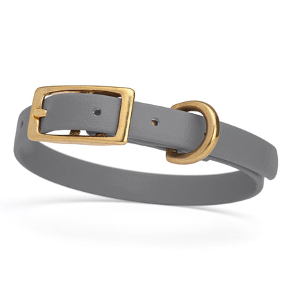 Dogline Viper Biothane Waterproof Dog Collar - Brass Hardware - Size XS (9" - 12")