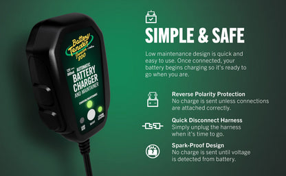 Battery Tender Junior 1 AMP 12V Selectable Chemistry Battery Charger and Maintainer
