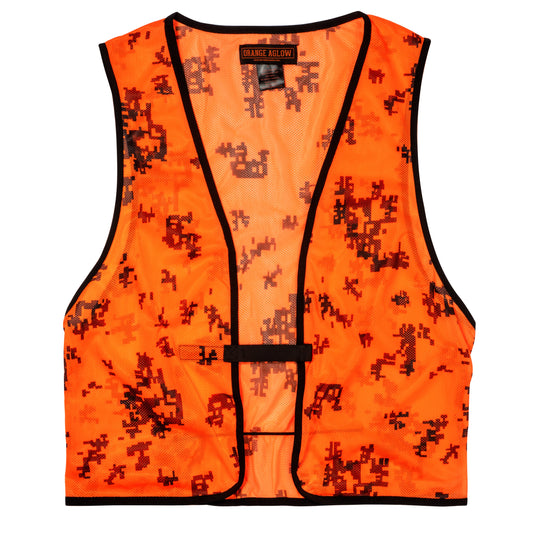 Orange Aglow Signature Mesh Blaze Orange Camo Hunting Vest