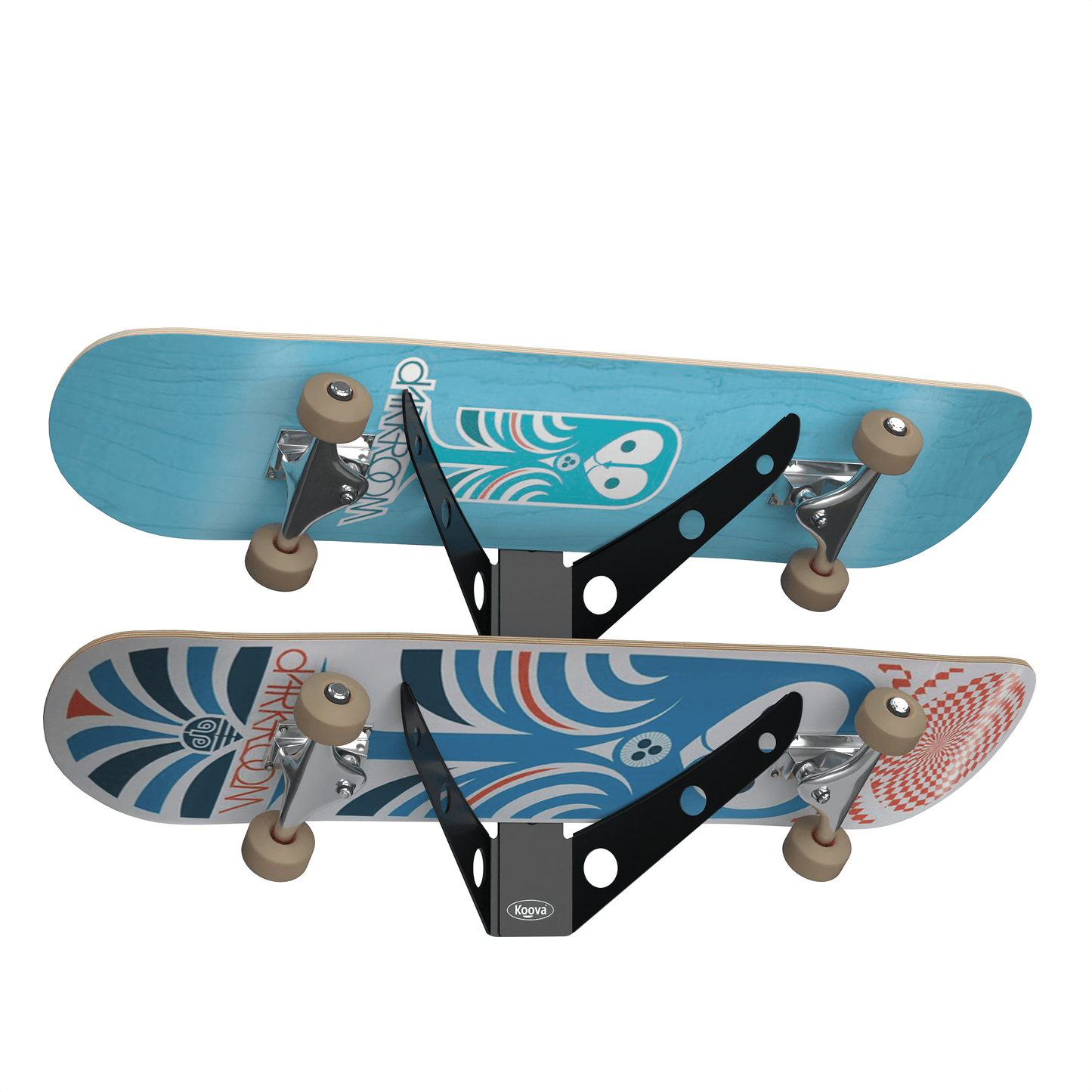 Koova - Skateboard Rack for 1, 2 or 3 Skate Decks