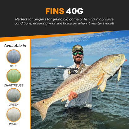 FINS Fishing 40G Fishing Braid 5-50lb.