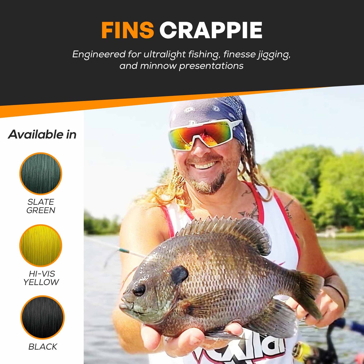 FINS Fishing Crappie Fishing Braid
