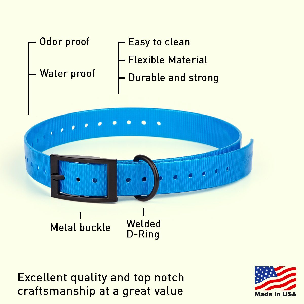 Dogline Biothane E-Collar Replacement Strap