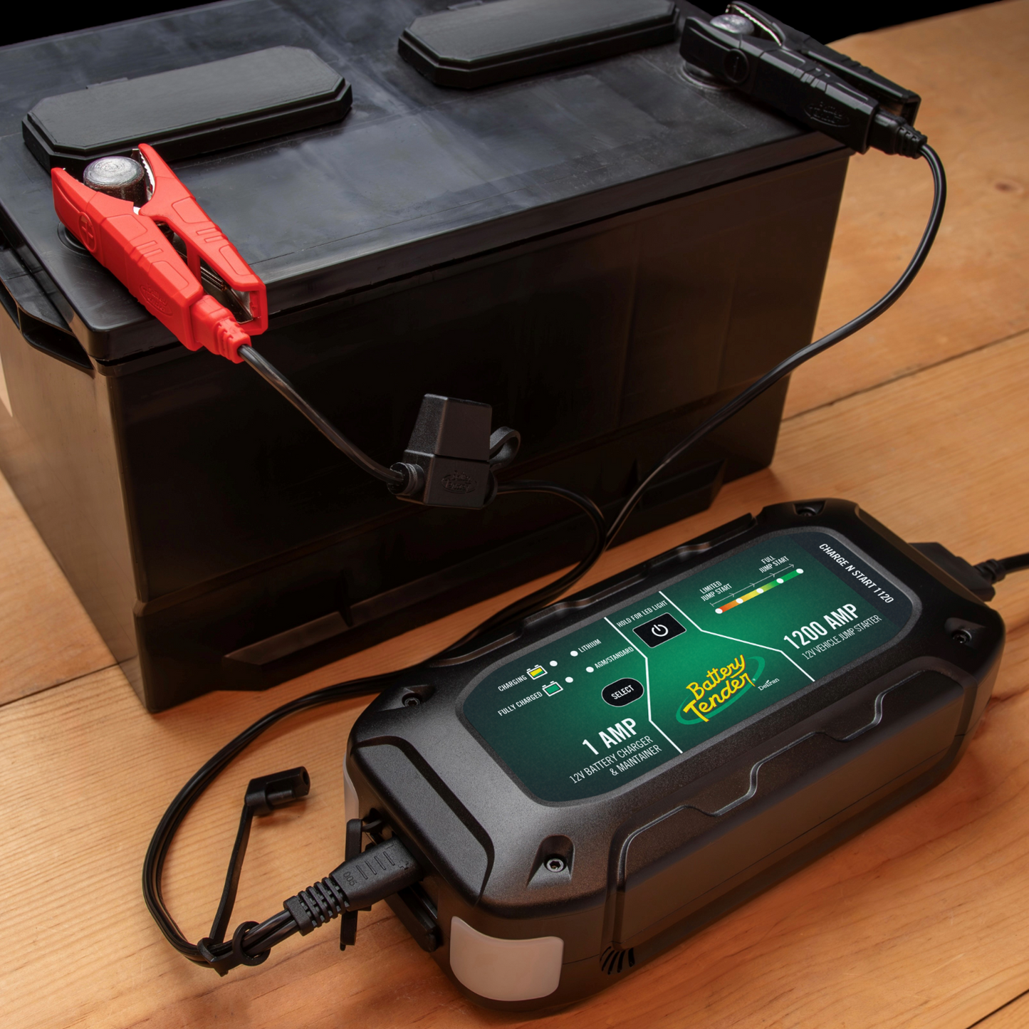 Battery Tender® Charge N Start 1120 1 AMP Battery Charger & 1200 AMP Jump Starter