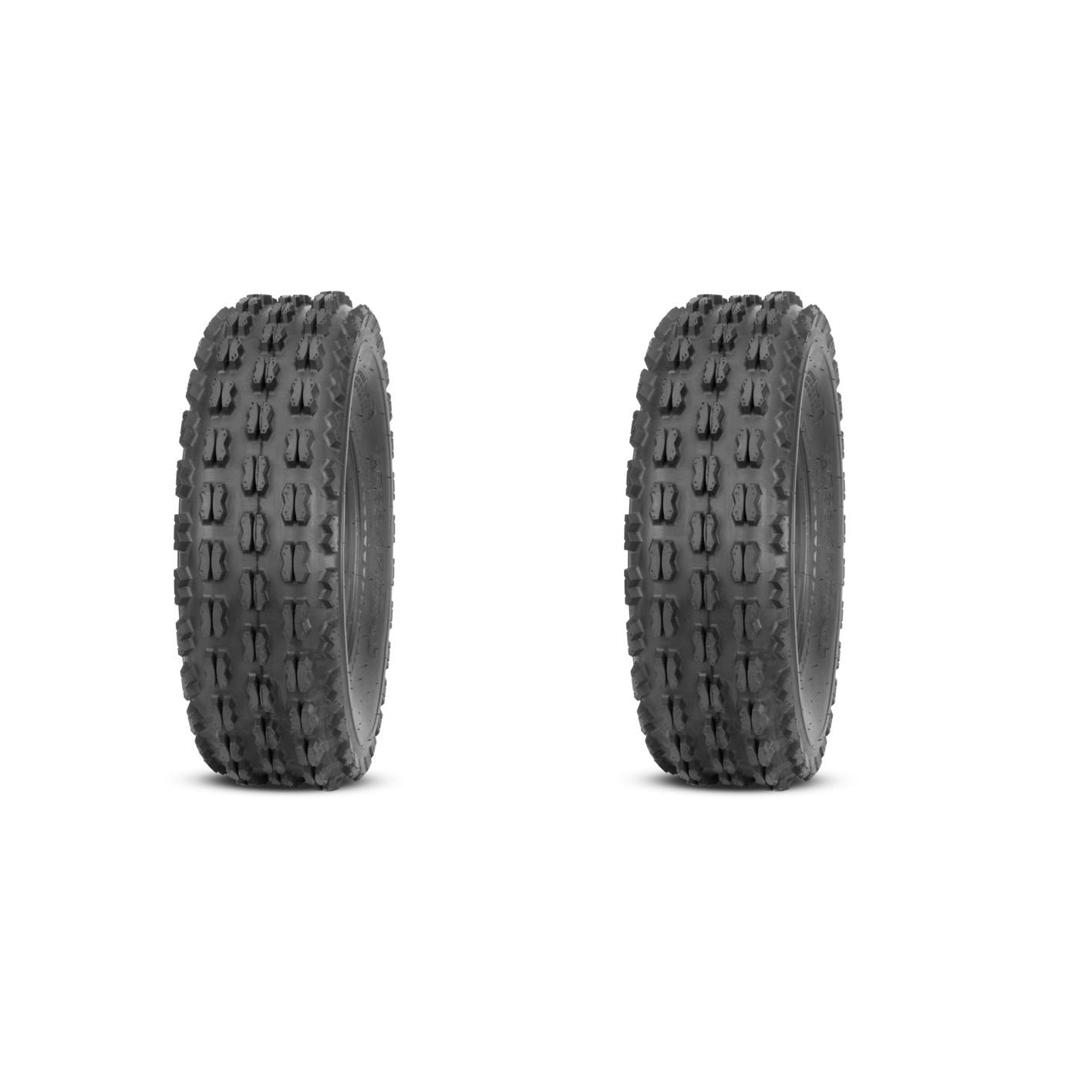 Lionparts Powersports (Pair) 2 Quadboss Sport ATV Front Tires 22X7X10 22X7-10 4 PLY QBT738