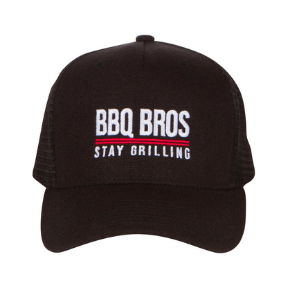 BBQ BRO'S TRUCKER HAT IN BLACK