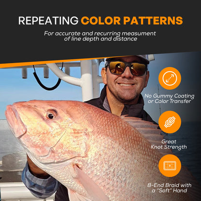 FINS Fishing Metered Colored Braid