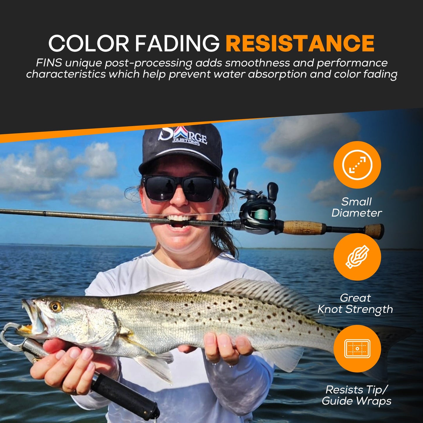 FINS Fishing Windtamer Fishing Braid 100-200lb.