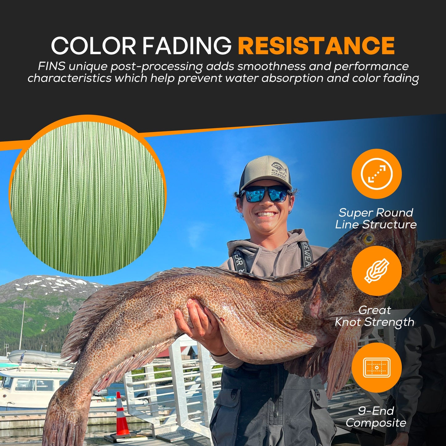 FINS Fishing 40G Fishing Braid 65-100 lb.