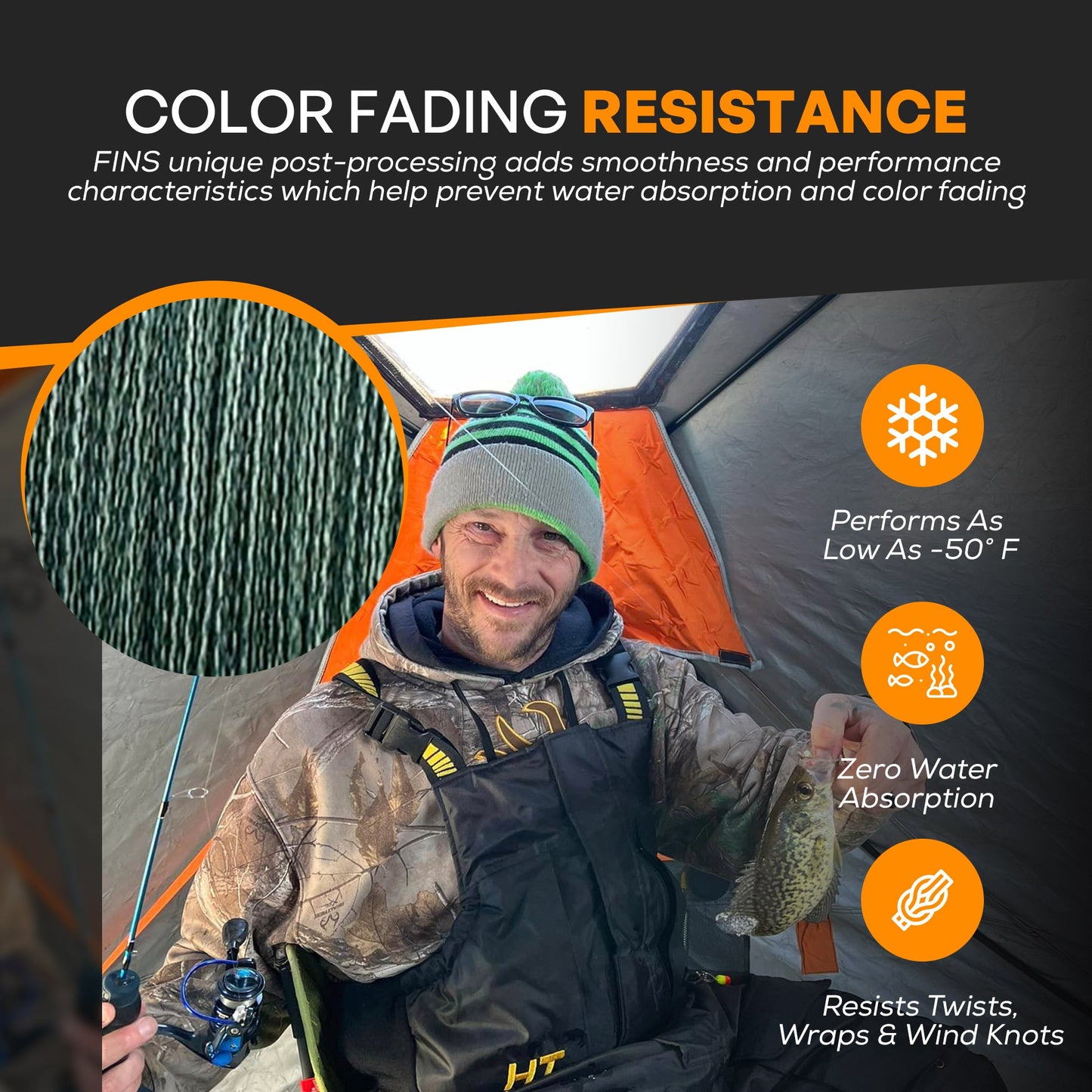 FINS Fishing Icetamer Ice Fishing Braid