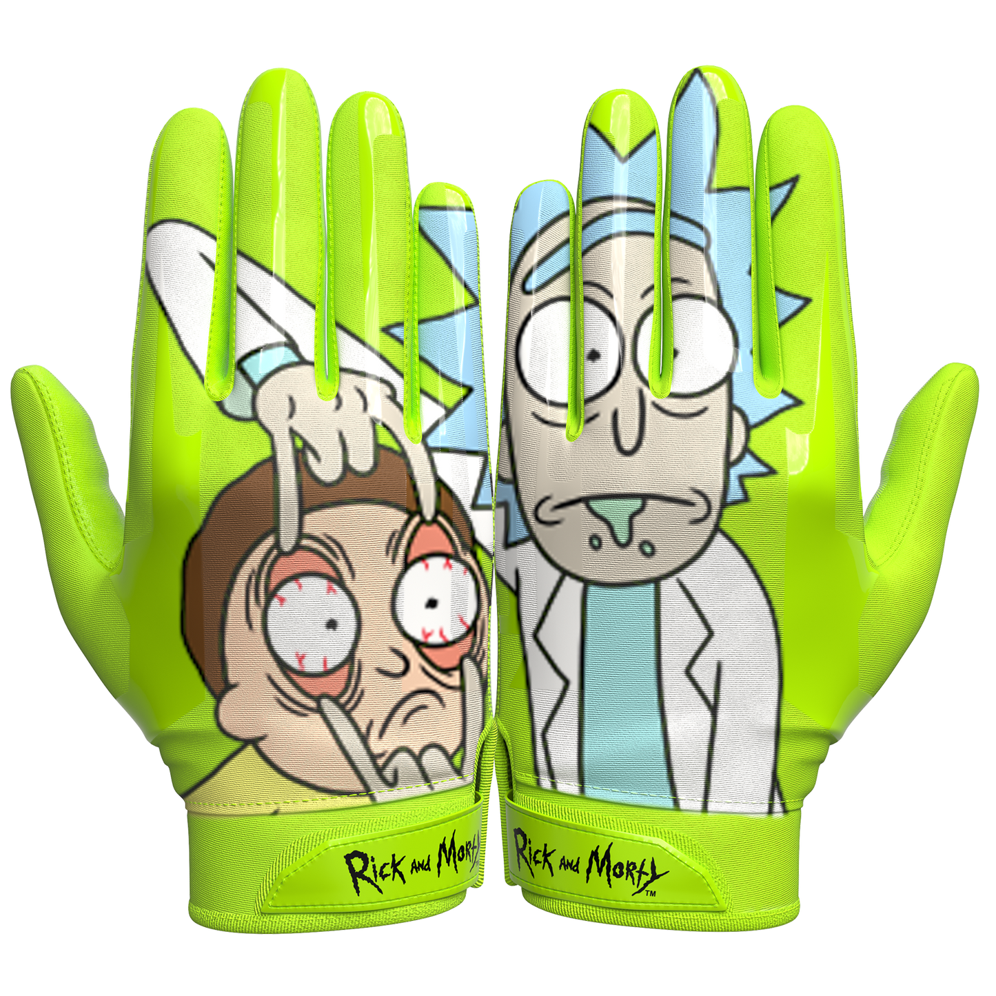 Rick and Morty Football Gloves - VPS1 by Phenom Elite