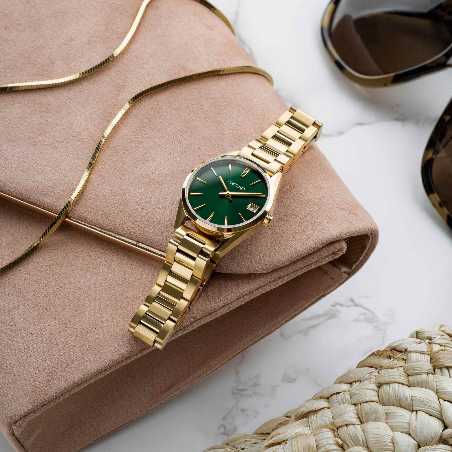 Vincero The Harper - Gold + Green