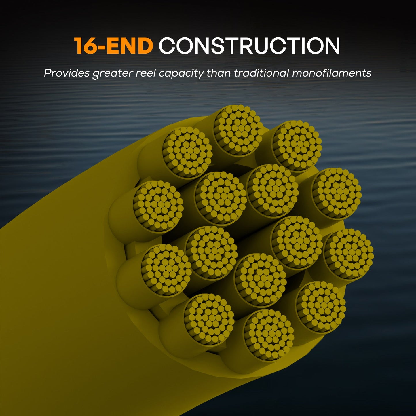 FINS Fishing Hollow Core Fishing Braid 60-100lb.