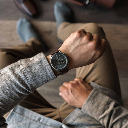 Vincero The Chrono S2 40mm - Gunmetal/Walnut