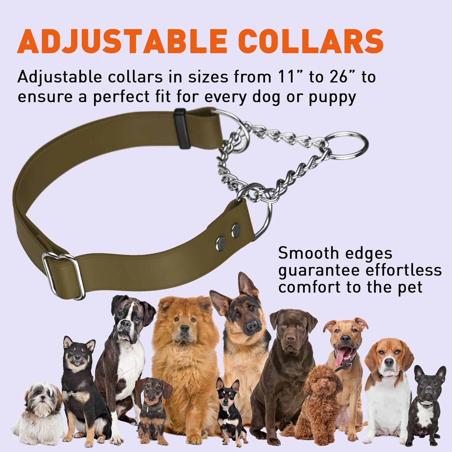 Dogline Biothane Adjustable Martingale Collar