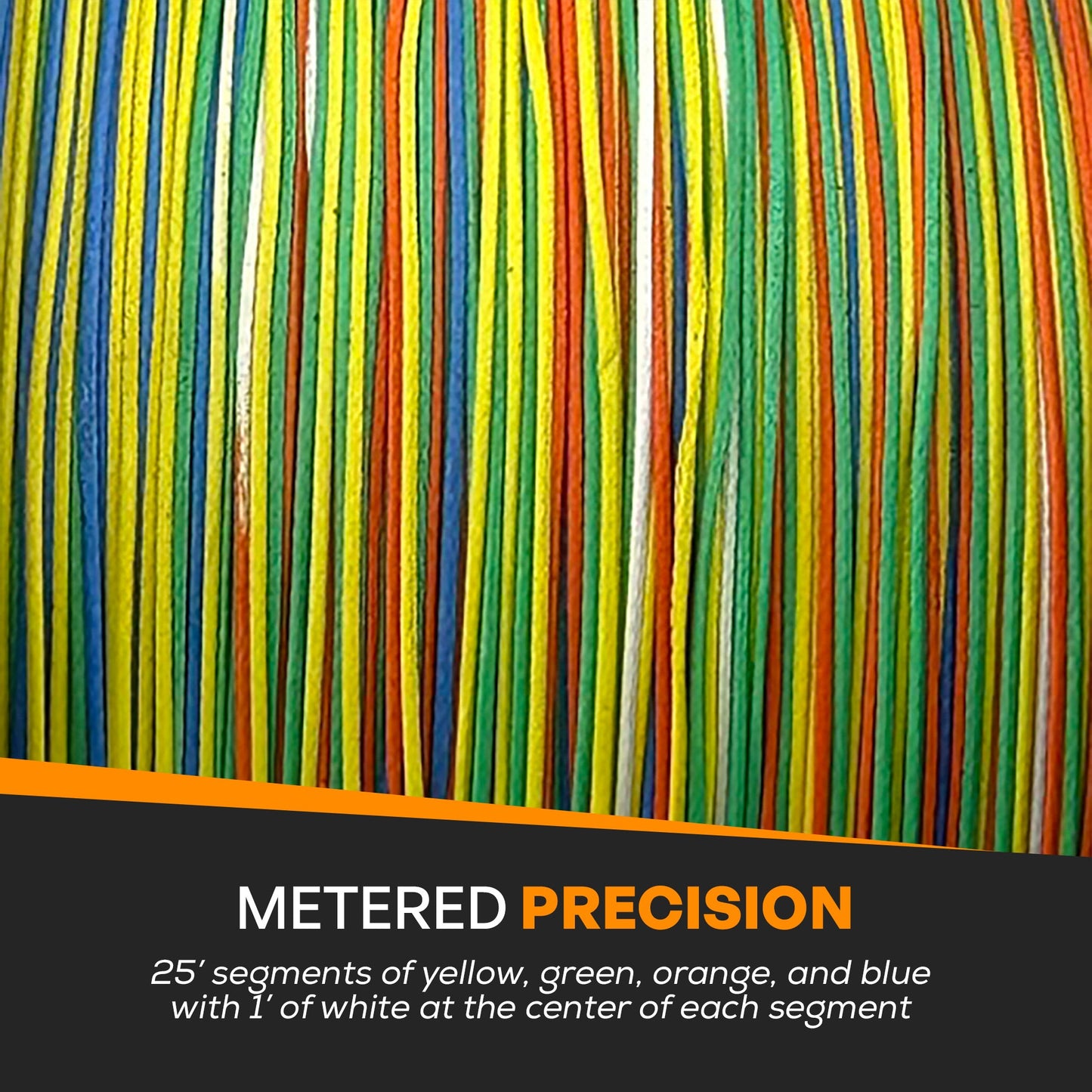 FINS Fishing Metered Colored Braid