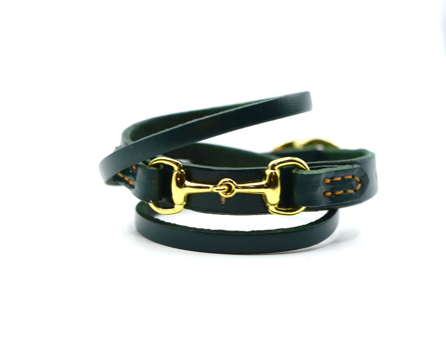Remarkable Leather Goods GHC Double Wrap Bit Bracelet