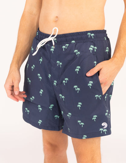 Dry Pocket Tropical Trees - Waterproof Pocket Swim Shorts - Athletic Liner