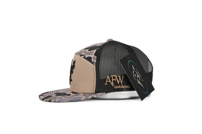 AF Waterfowl Deer 7 Panel Hardwoods II AFW Style w- 3 D Puff and Black Mesh