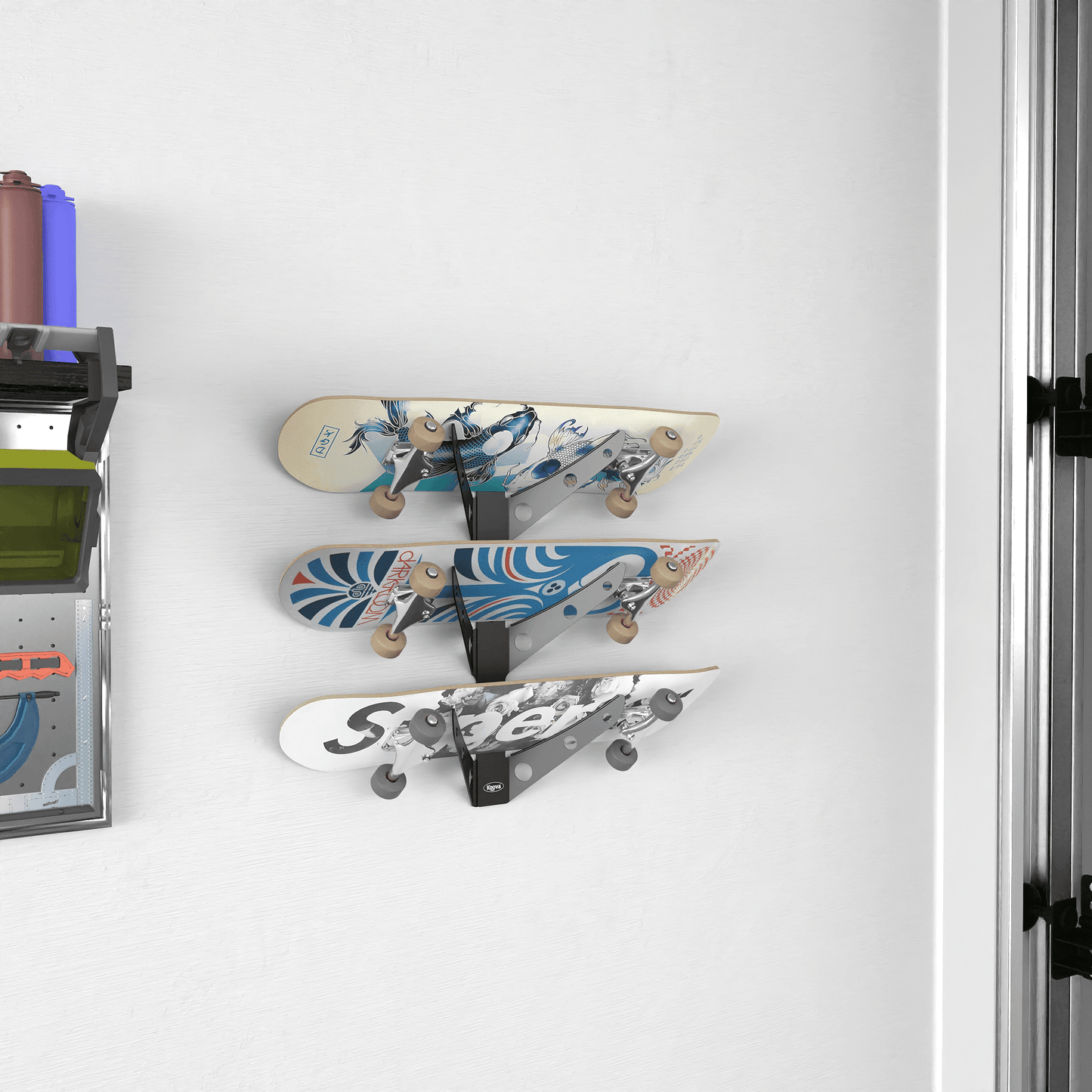 Koova - Skateboard Rack for 1, 2 or 3 Skate Decks