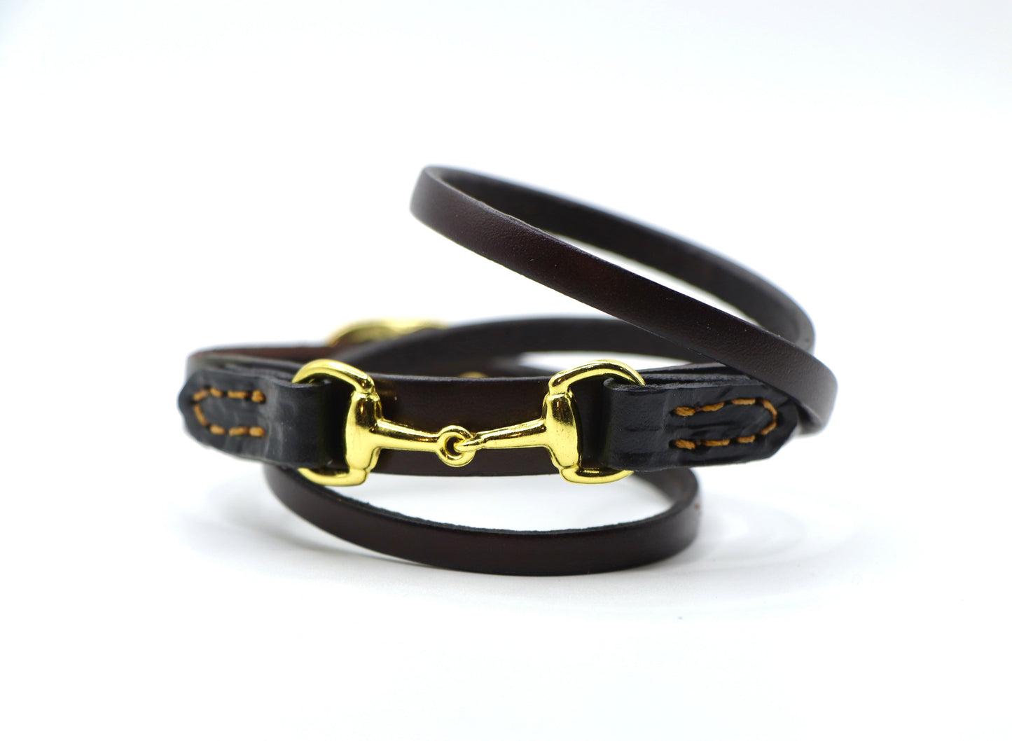 Remarkable Leather Goods GHC Double Wrap Bit Bracelet