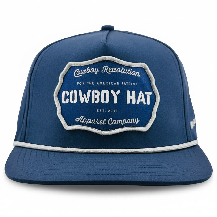 Cowboy Revolution “Cowboy Hat” Performance Patch Rope Hat - Navy Blue