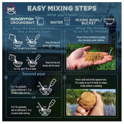 HungryFish GroundBait Mix - (Sunflower) 15.9oz