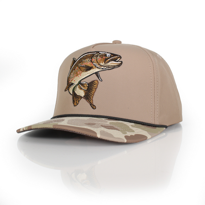 Paramount Outdoors Brown Trout Rope Cap Fly Fishing 5-Panel
